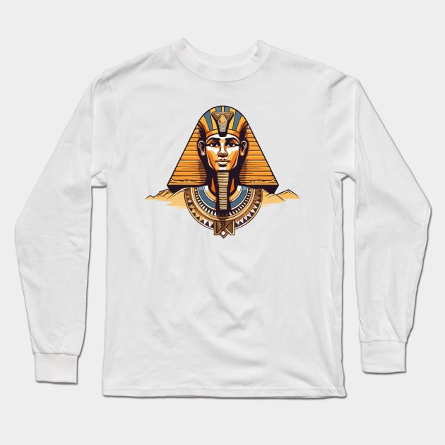 Ancient Egyptian, Pyramids Egyptian Majesty: Captivating Symbols of Ancient Culture Long Sleeve T-Shirt by FK